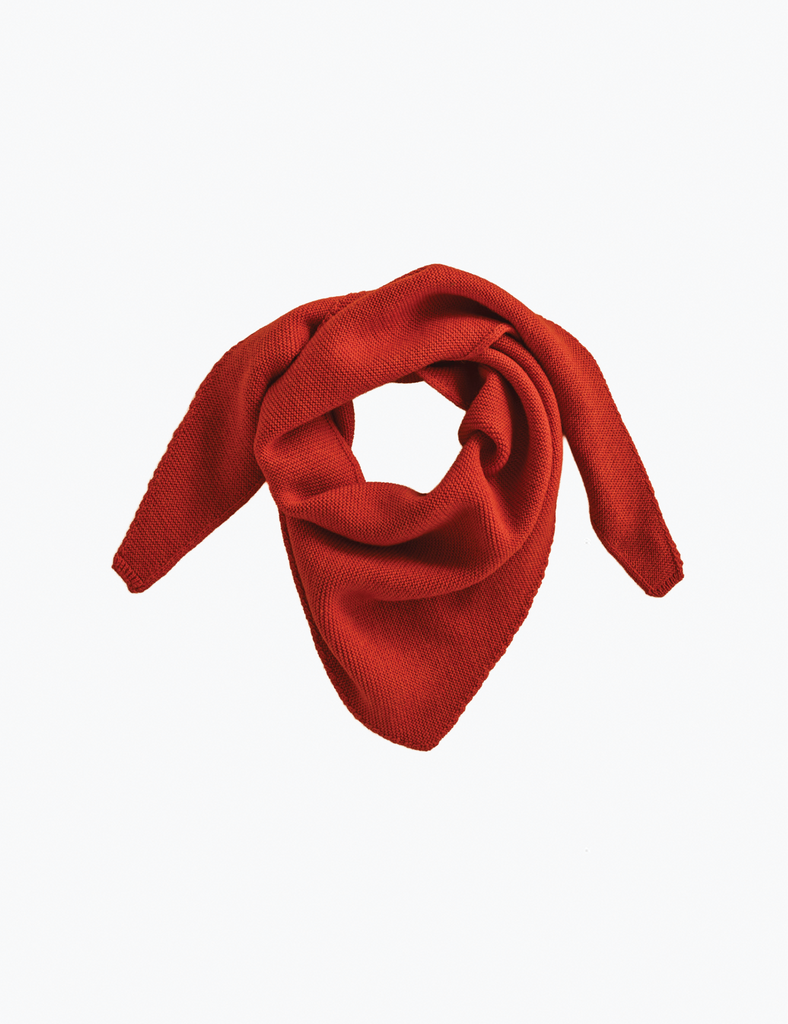 Red scarf on a white background