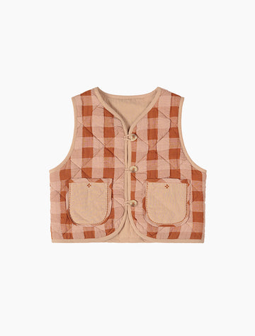 Image of Josie Waistcoat in Gingham.