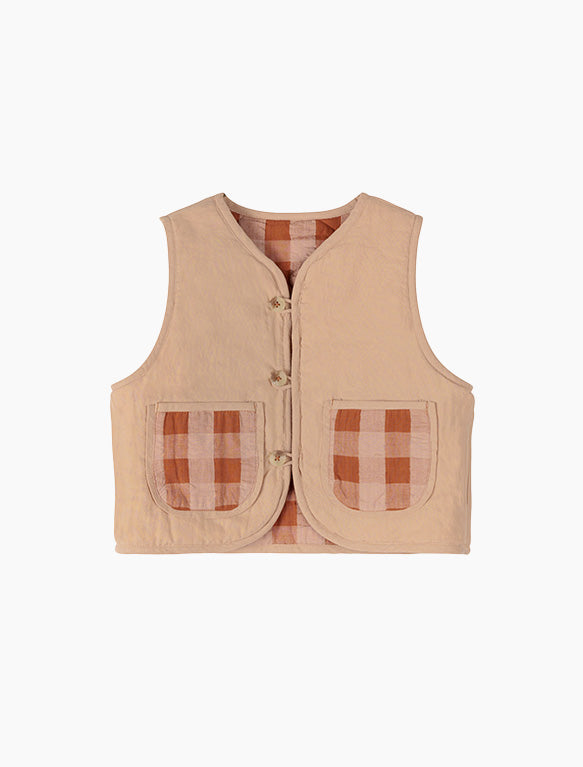 Image of Josie Waistcoat in Gingham.