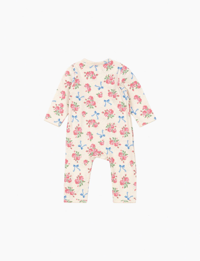 Floral baby onesie on a white background