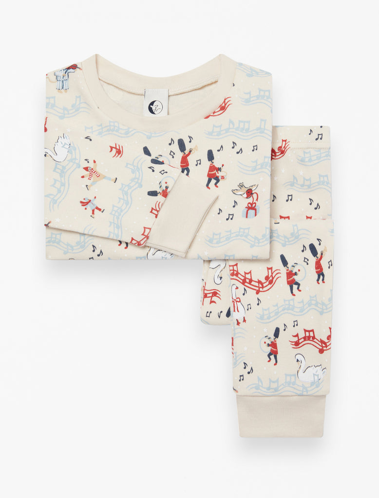 Girl's terry cloth pyjamas LAIT/VIENNE/MULTICO
