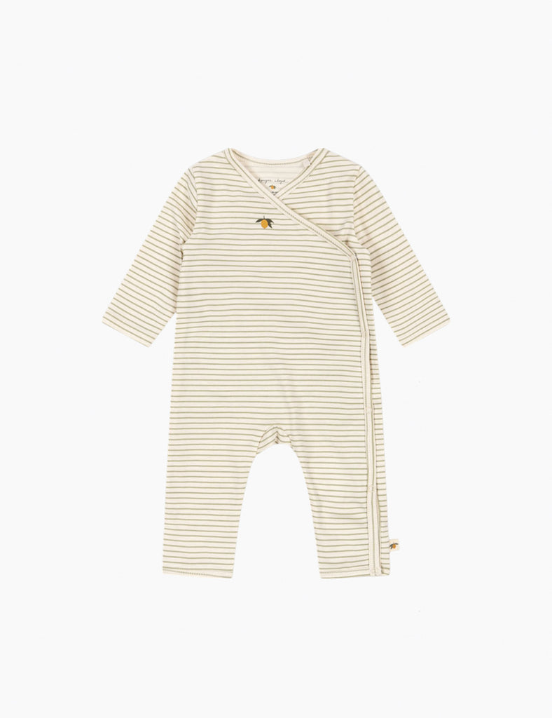 Image of Kimono Romper in Tea Stripe.