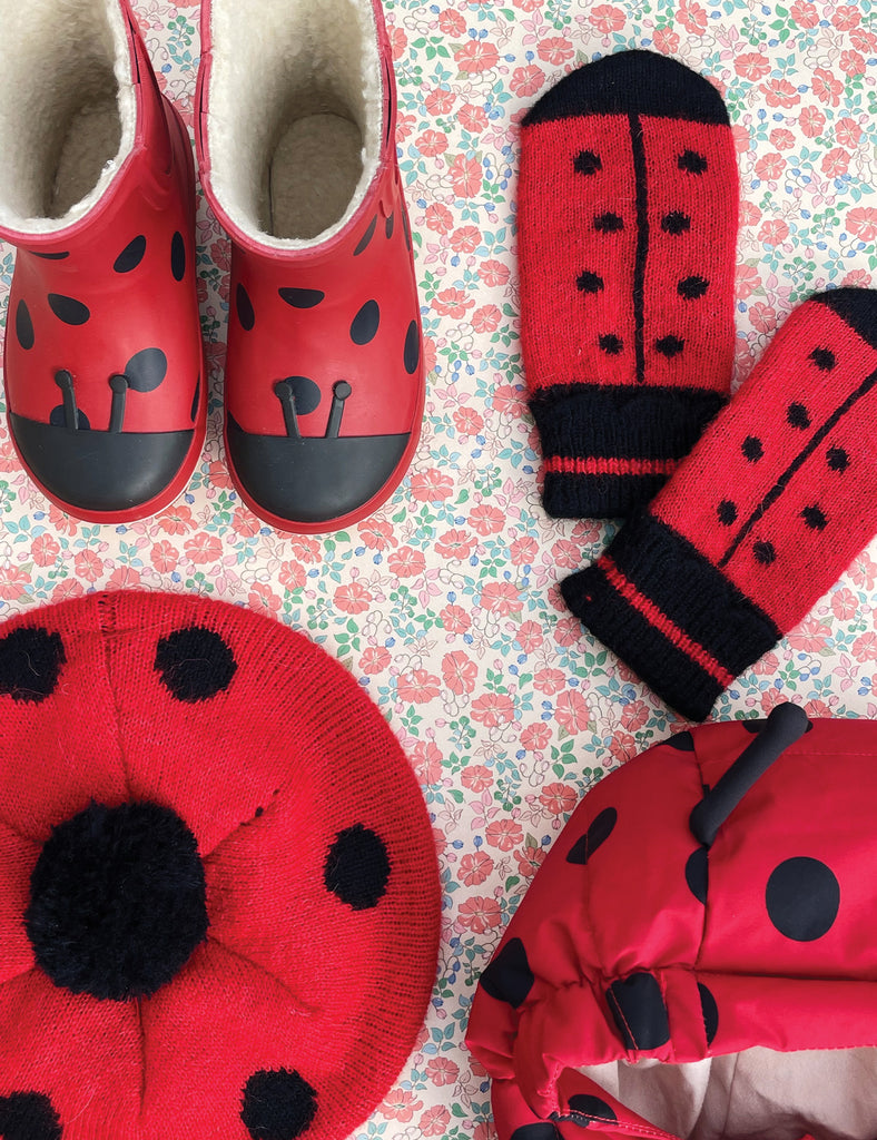 Image of Ladybug Beret on a white background.