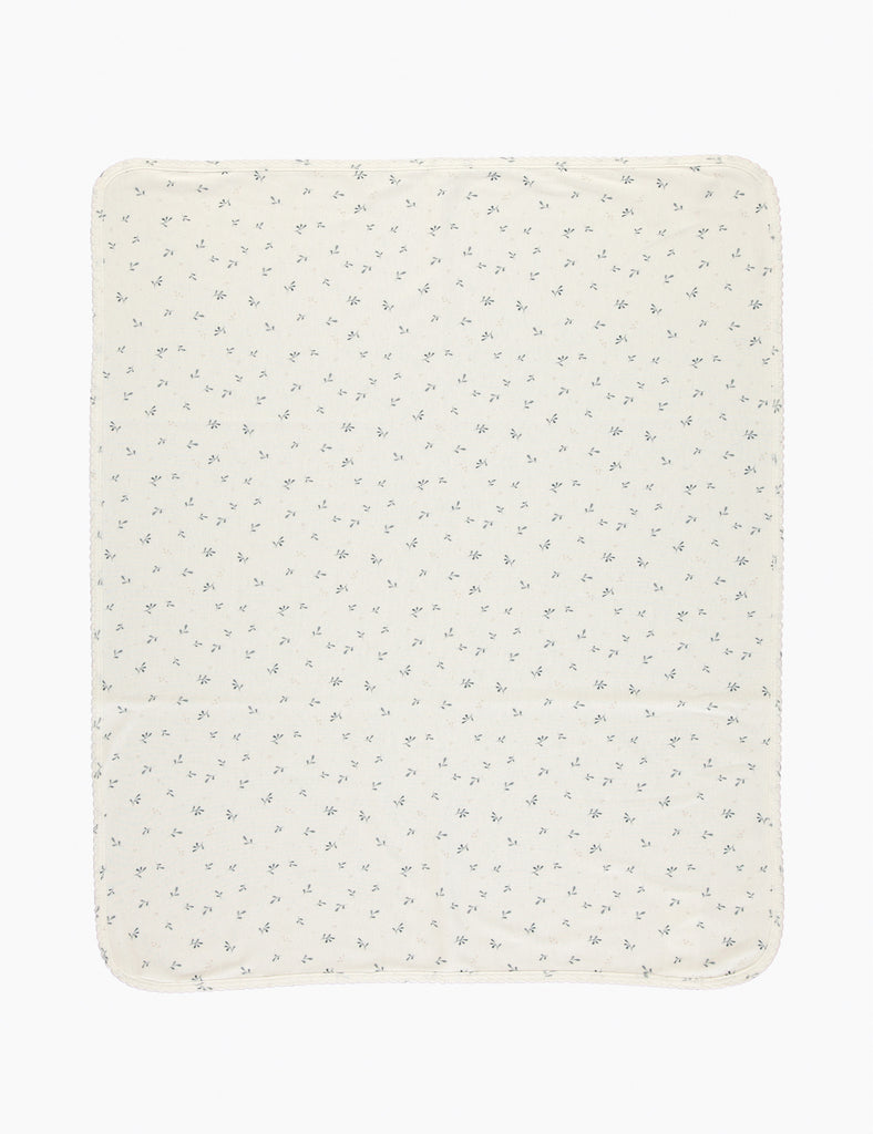 White textured fabric square on a white background