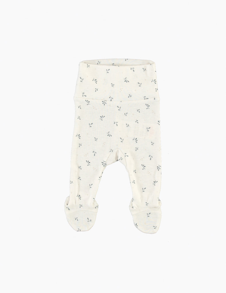 Baby leggings with a subtle pattern on a white background