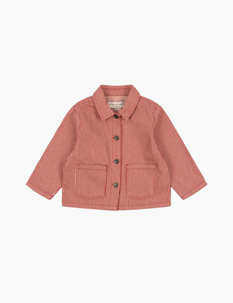 Red striped jacket on a white background