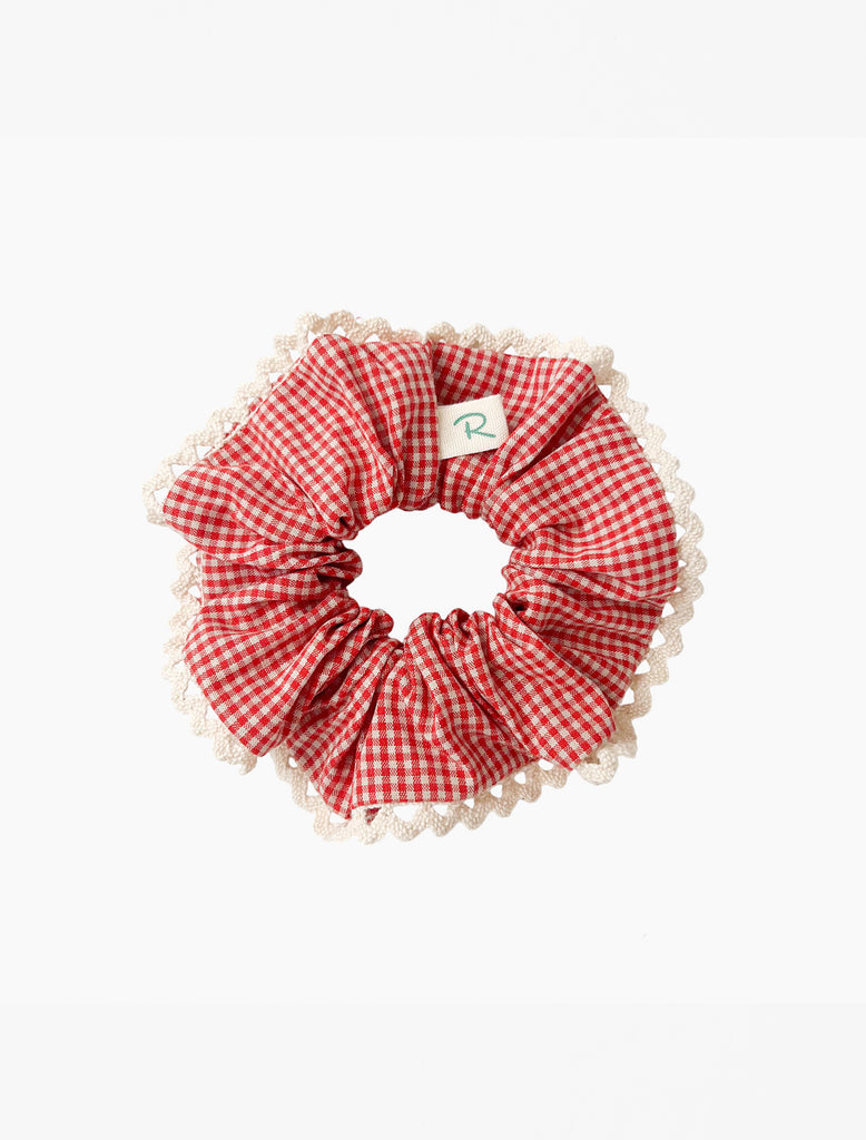 Image of Lace Scrunchie in Tomato.