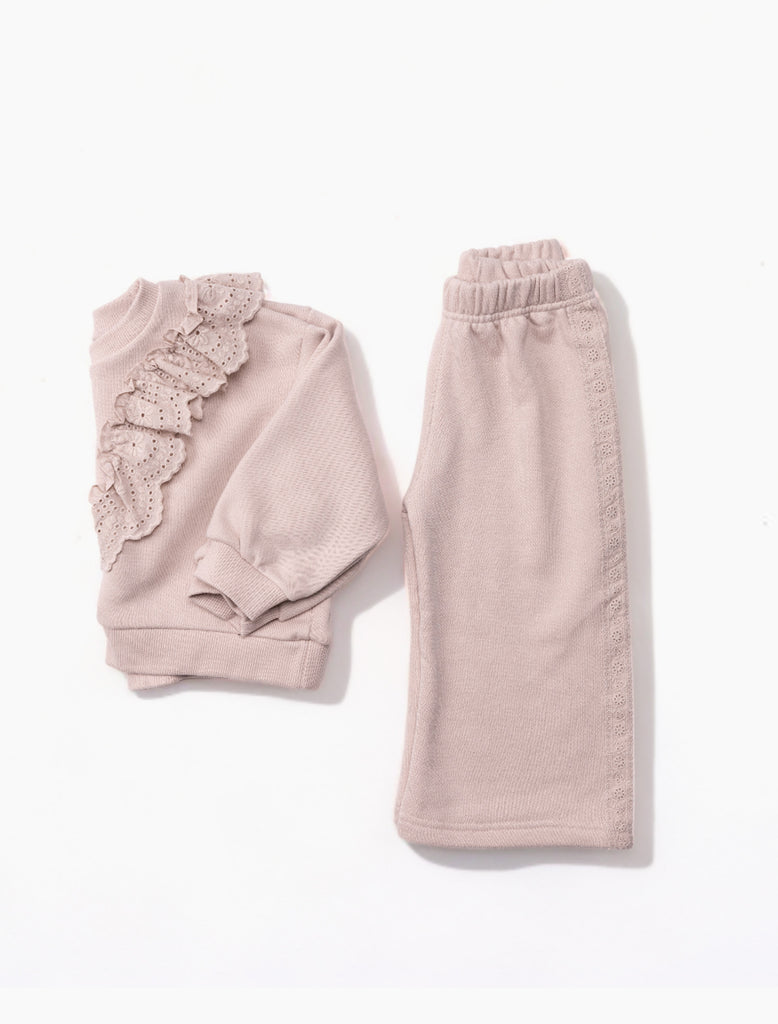 Image of Lace Cropped Pant in Lilac.