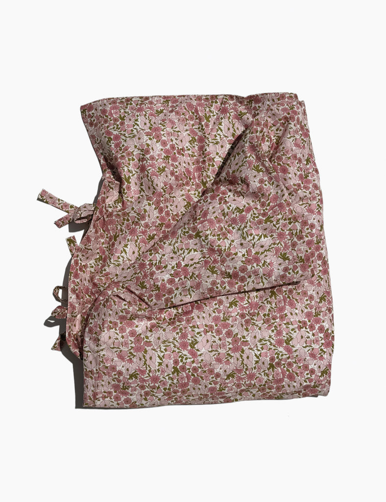 Image of the Liberty Duvet in Poppy and Daisy Pink.