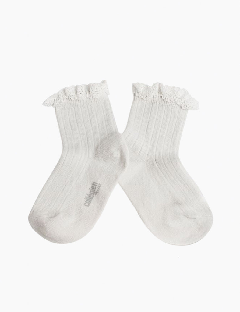 image of lili lace sock in blanc neige