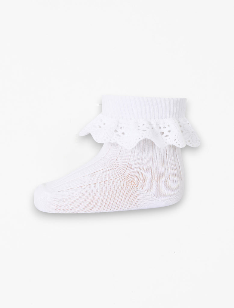 Image of Lace Sock in White.