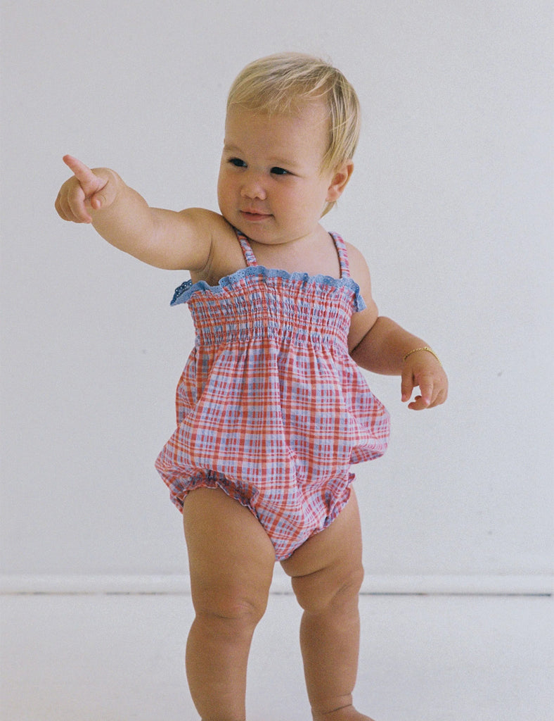 Image of Lottie Romper in Picnic Check