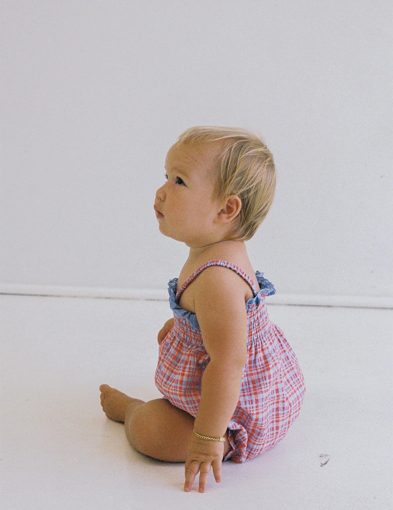Image of Lottie Romper in Picnic Check