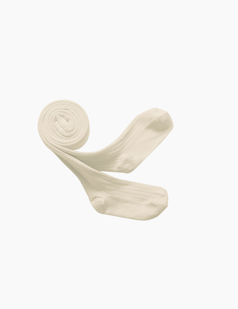 Pair of white tights on a white background
