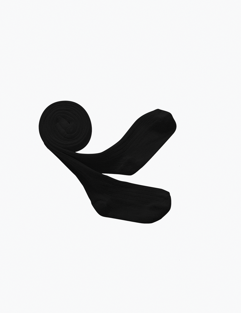 Black socks on a white background