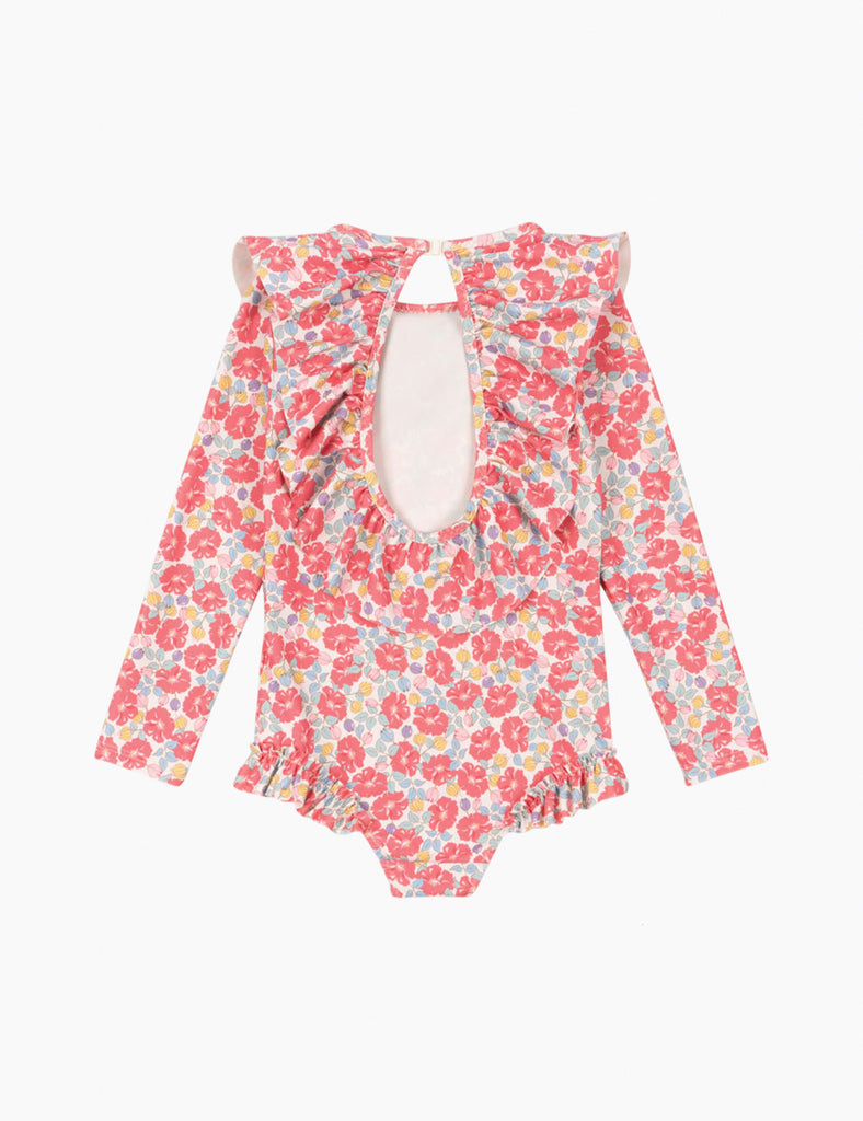 Images of Manuca Long-Sleeve Swimsuit in Rose Anglaise