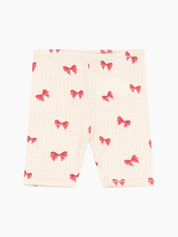 Image of Pointelle Minnie Biker Short in Rosia Bow