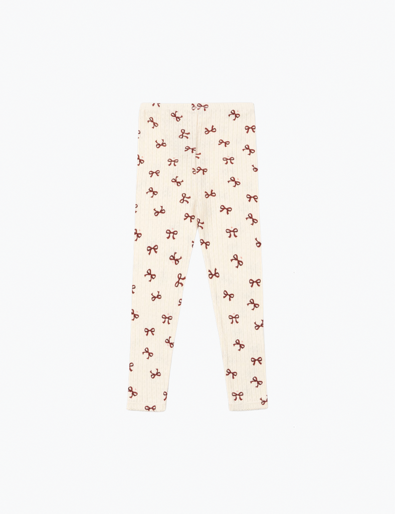 Leggings with a subtle pattern on a white background