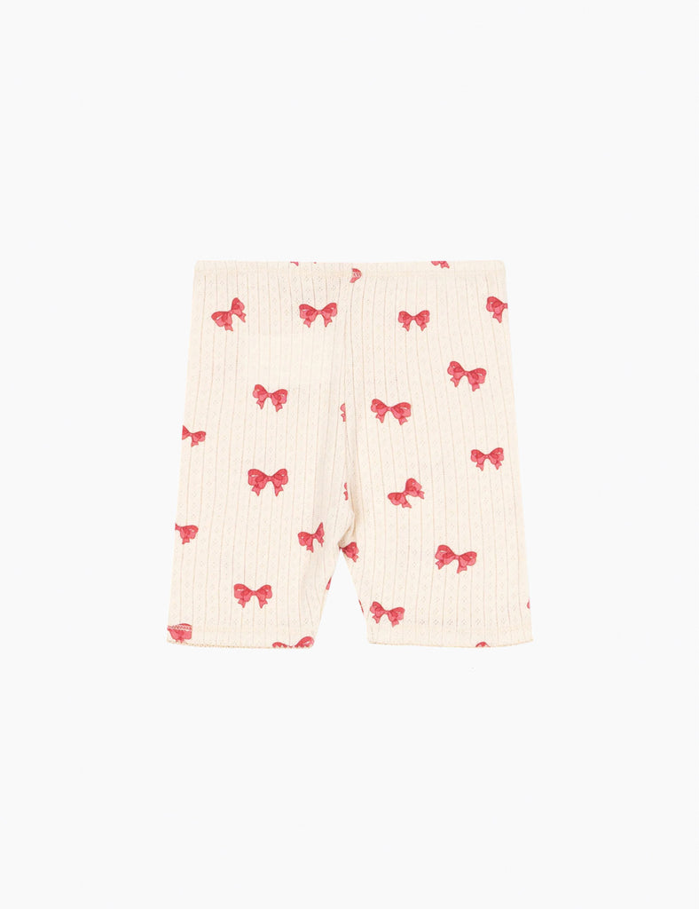 Image of Pointelle Minnie Biker Short in Rosia Bow