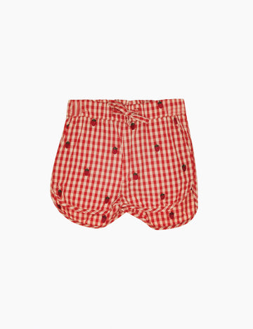 IMAGE OF MOLLY SHORTS IN BERRY GINGHAM