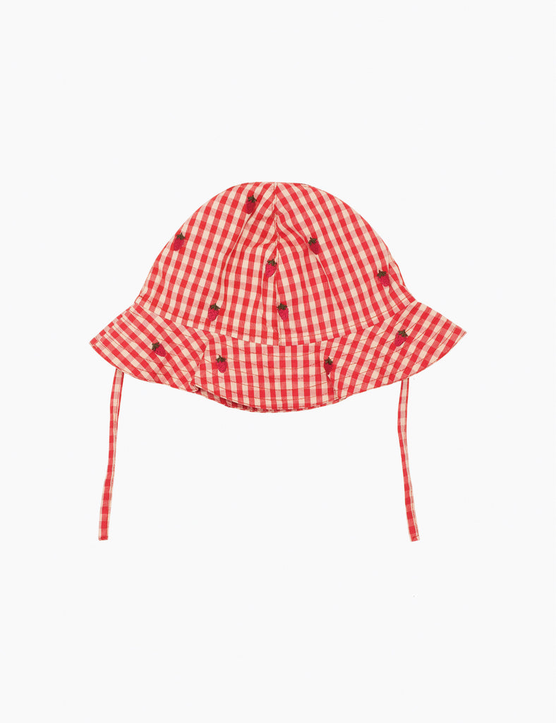 image of molly sunhat in berry gingham