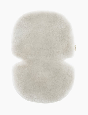 Soft grey buggy liner with a soft texture on a white background