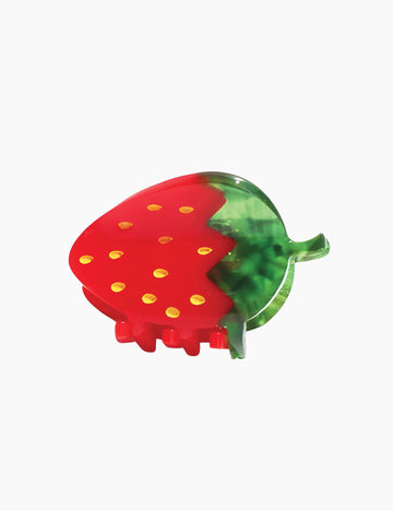 Image of Mini Red Strawberry Claw Clip.