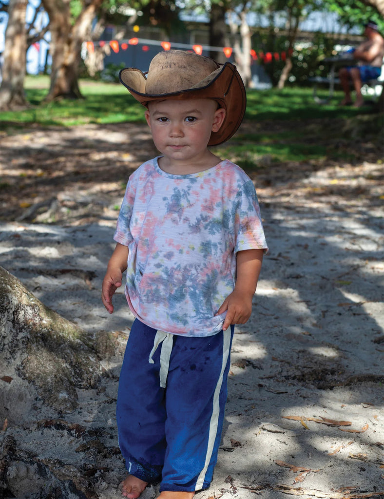 Image of Mini Terry Pant in True Navy.