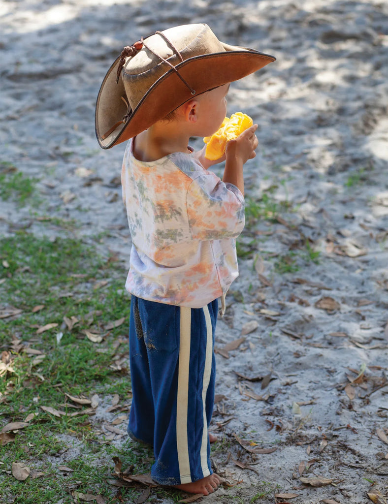 Image of Mini Terry Pant in True Navy.