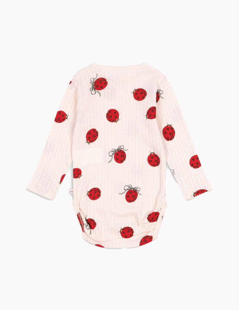 Image of Minnie Pointelle Bodysuit in Ladybug.