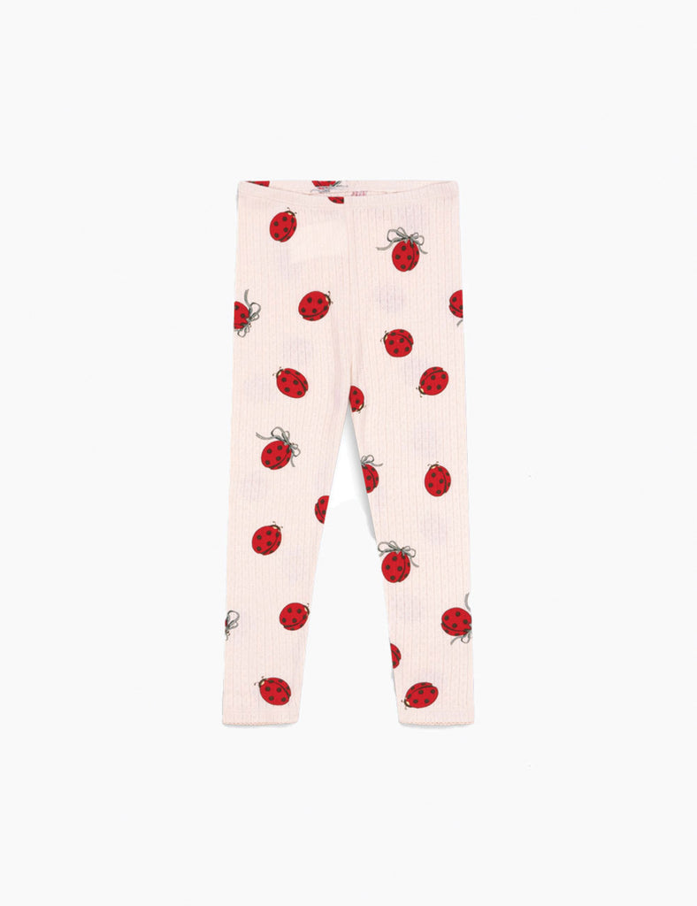 Image of Minnie Pointelle Legging in Ladybug.