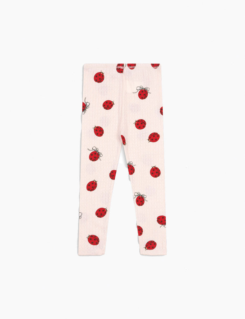 Image of Minnie Pointelle Legging in Ladybug.