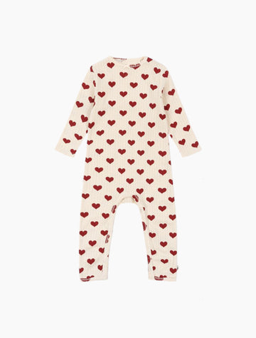 Image of Minnie Romper in Amour Rouge.