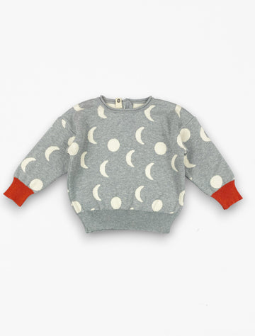 Moons sweater in orion gray flat lay image.