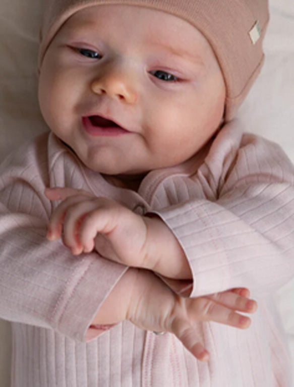 Image of Nightingale Sleepsuit in Pale Blush.