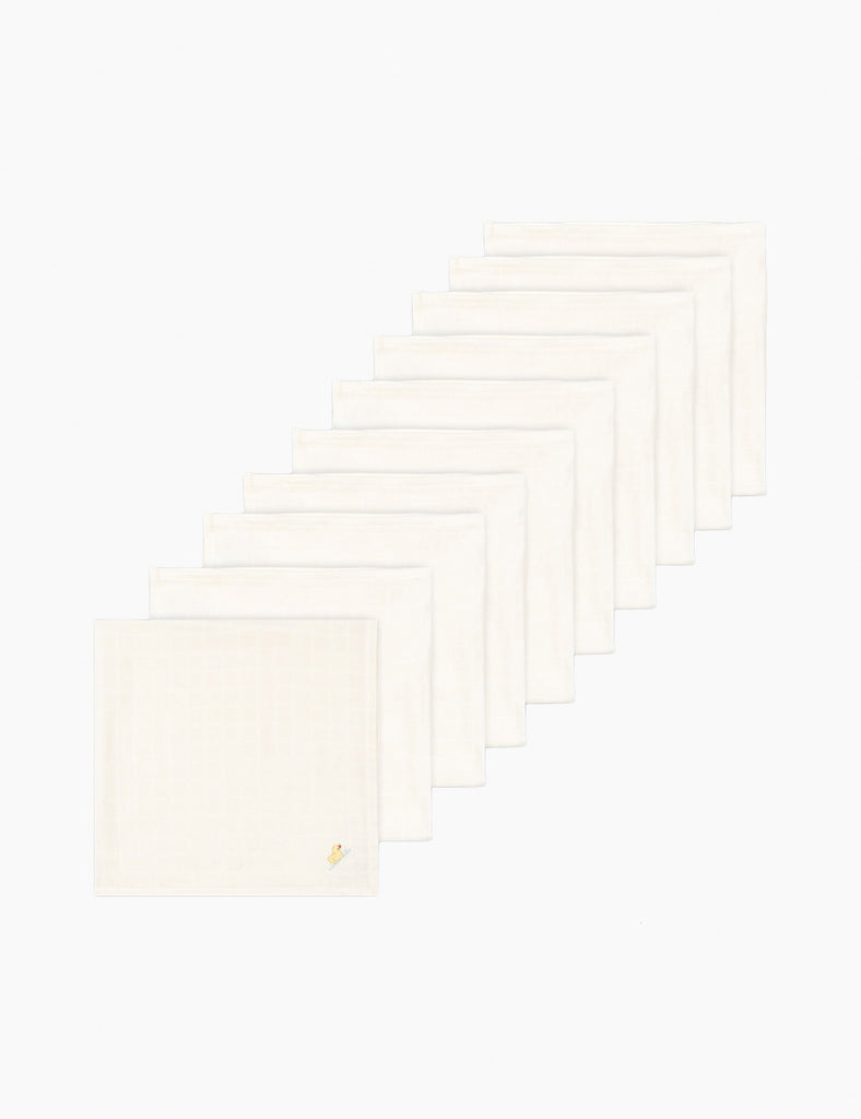 White baby burp cloths