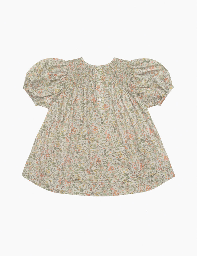 Image of Ottilie Dress in Wild Strawberry Floral Organic Cotton