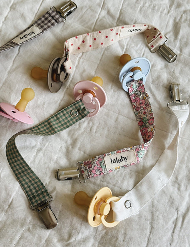 Image of Pacifier Clip in Green Check