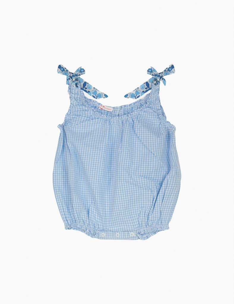 Image of Patchwork Romper in Liberty Betsy Celeste