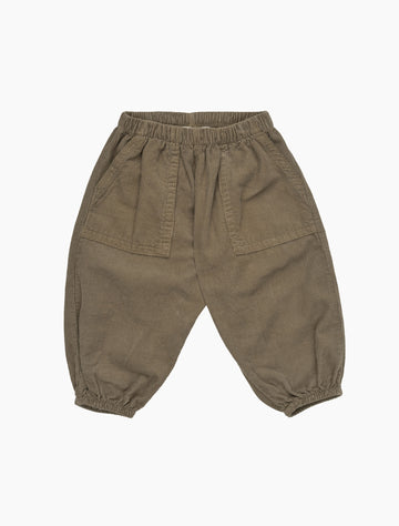 Brown children's pants on a white background