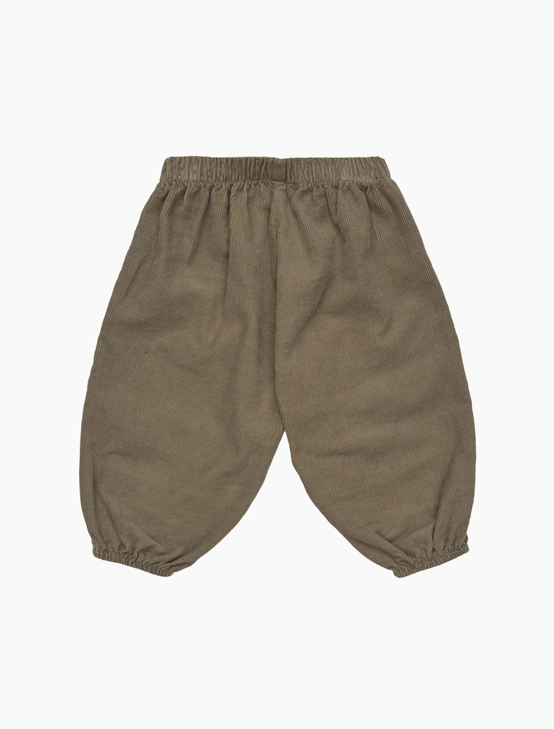 Brown children's pants on a white background