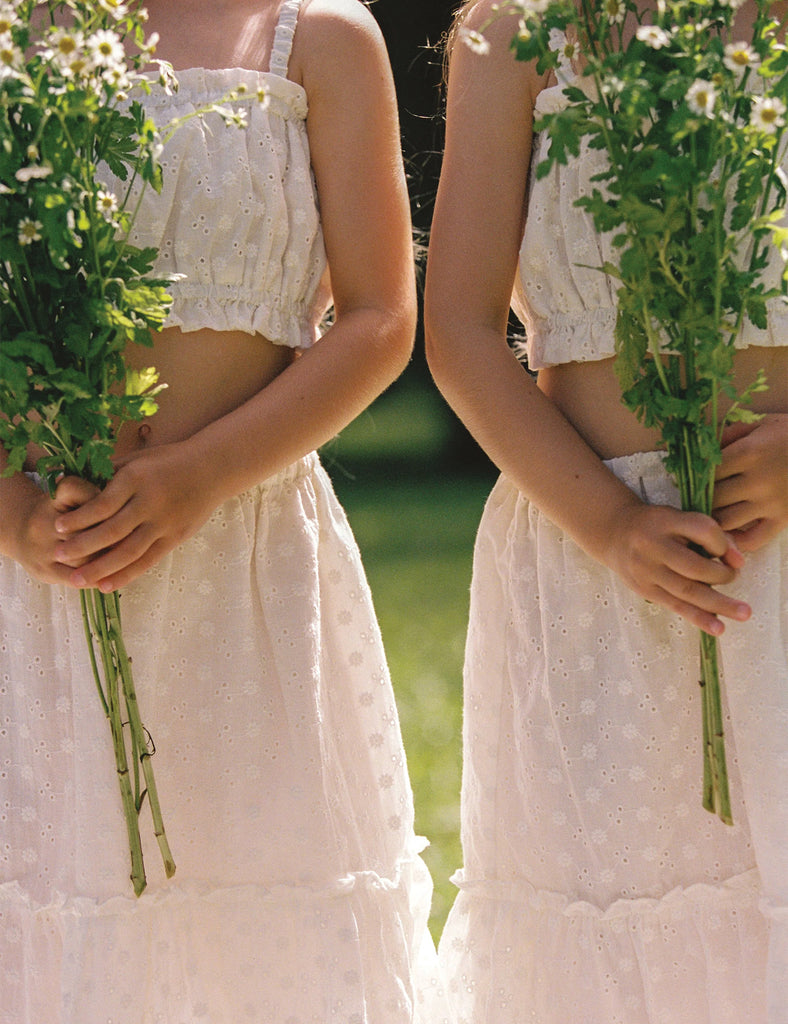 Image of Poet Crop Top in Salt.