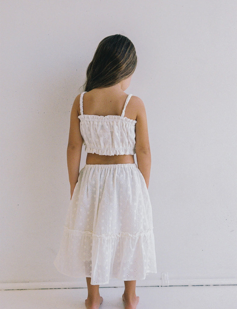 Image of Poet Skirt in Broderie Anglaise