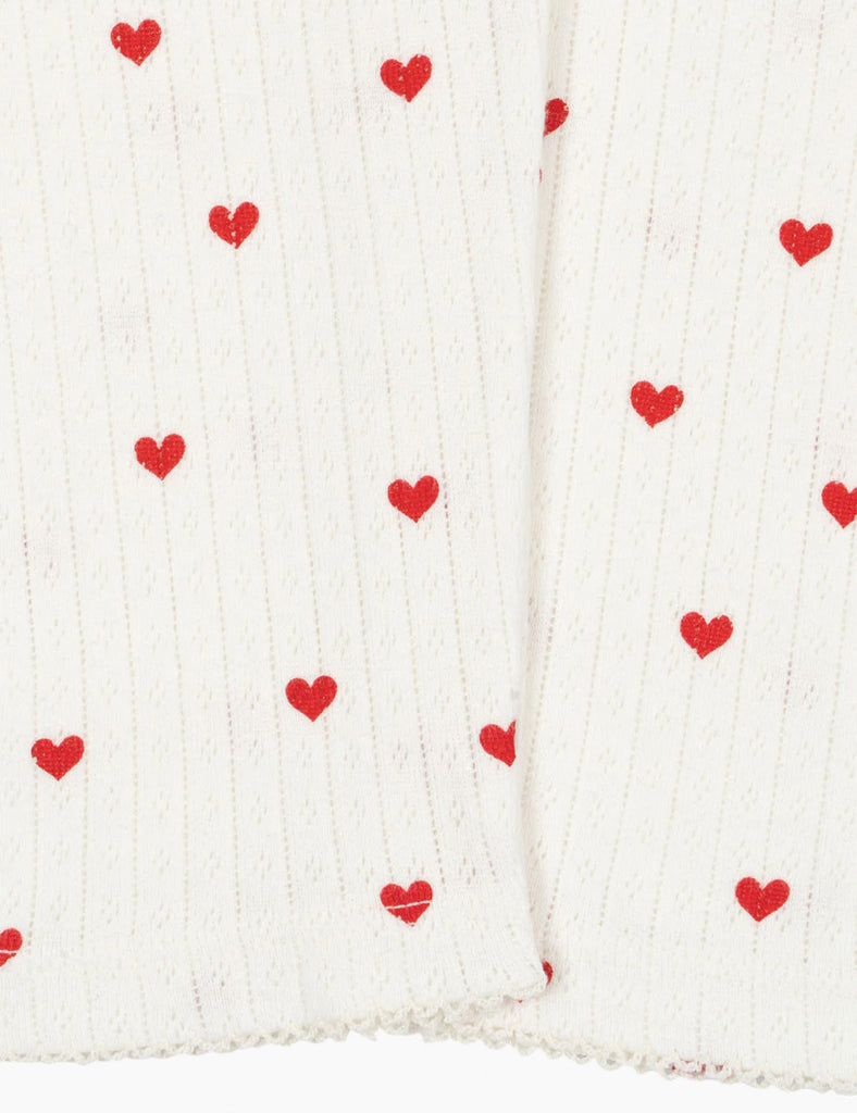 Image of Pointelle Minnie Leggings in Mini Hearts.