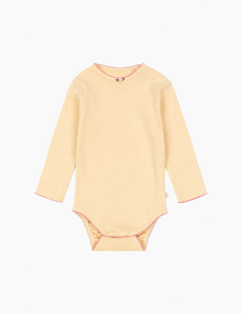 image of pointelle minnie bodysuit in golden fleece