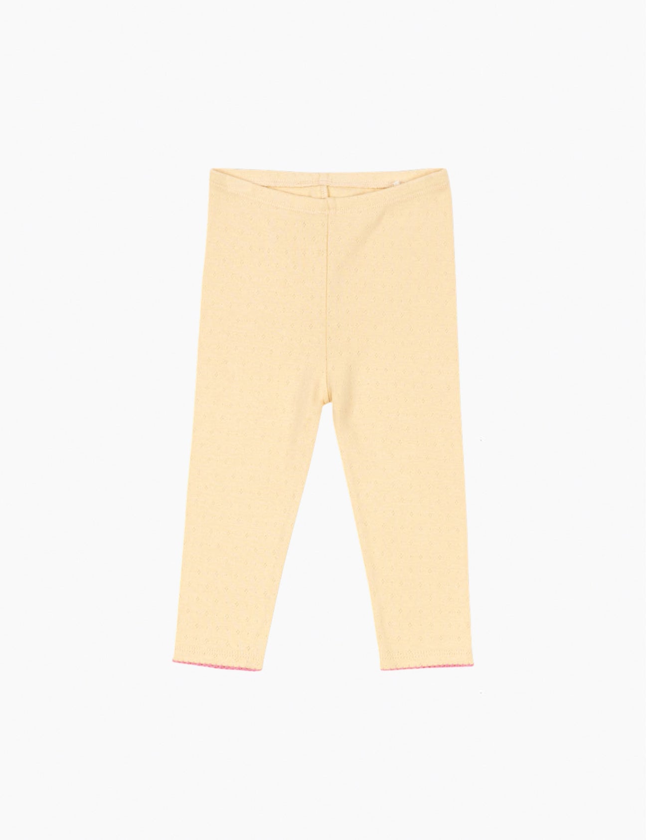 image of pointelle minnie leggings in golden fleece