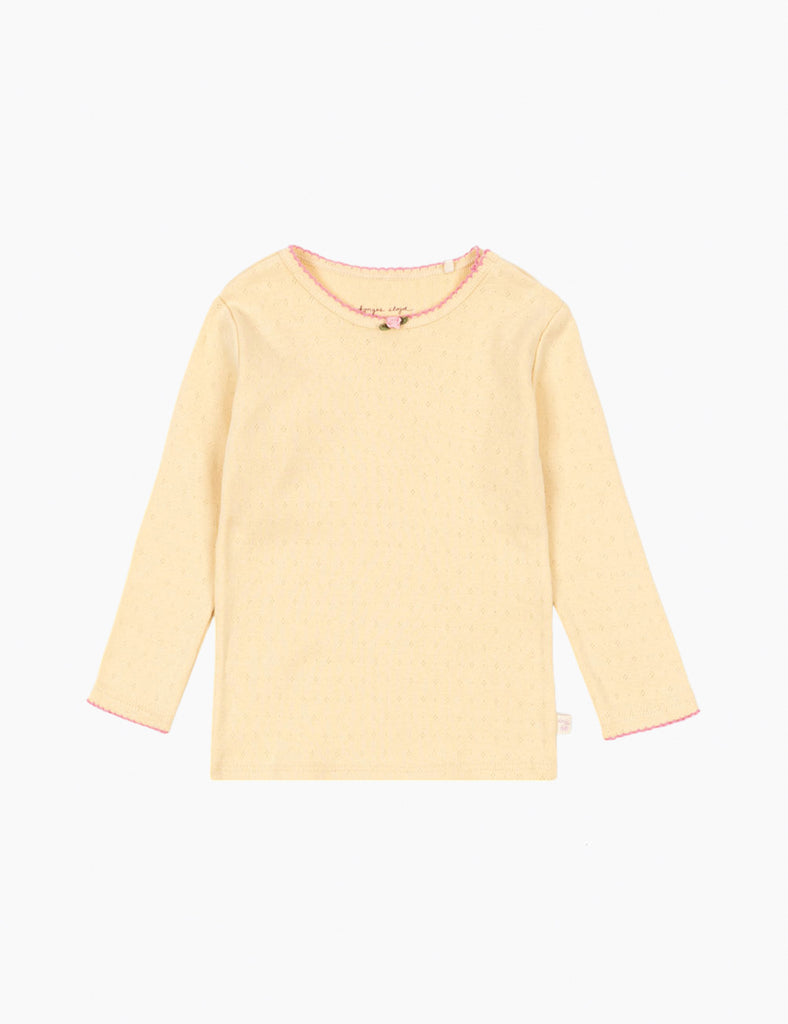 image of pointelle minnie top in golden fleece