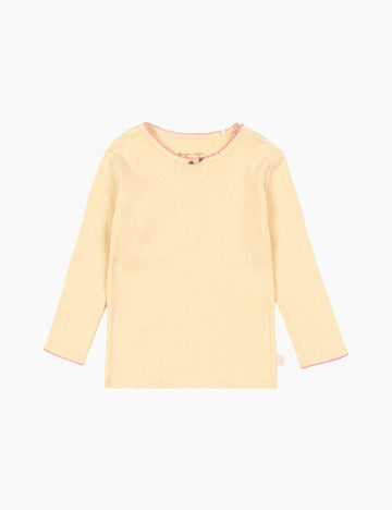 image of pointelle minnie top in golden fleece