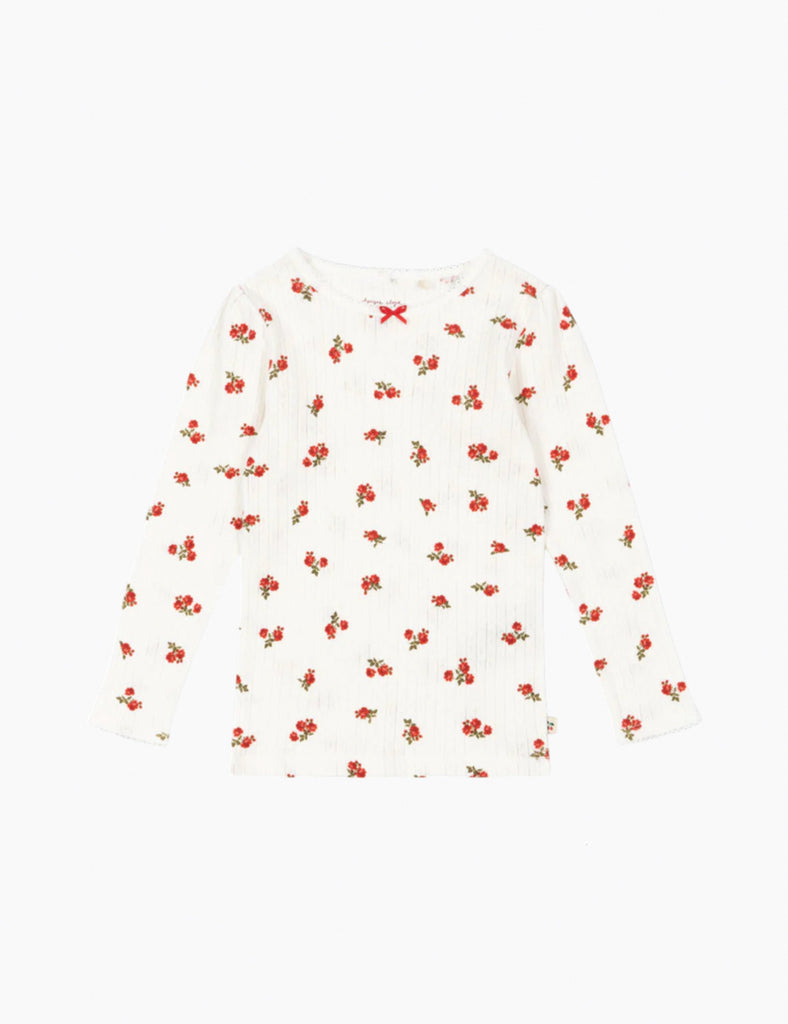 Image of Pointelle Minnie Top in Red