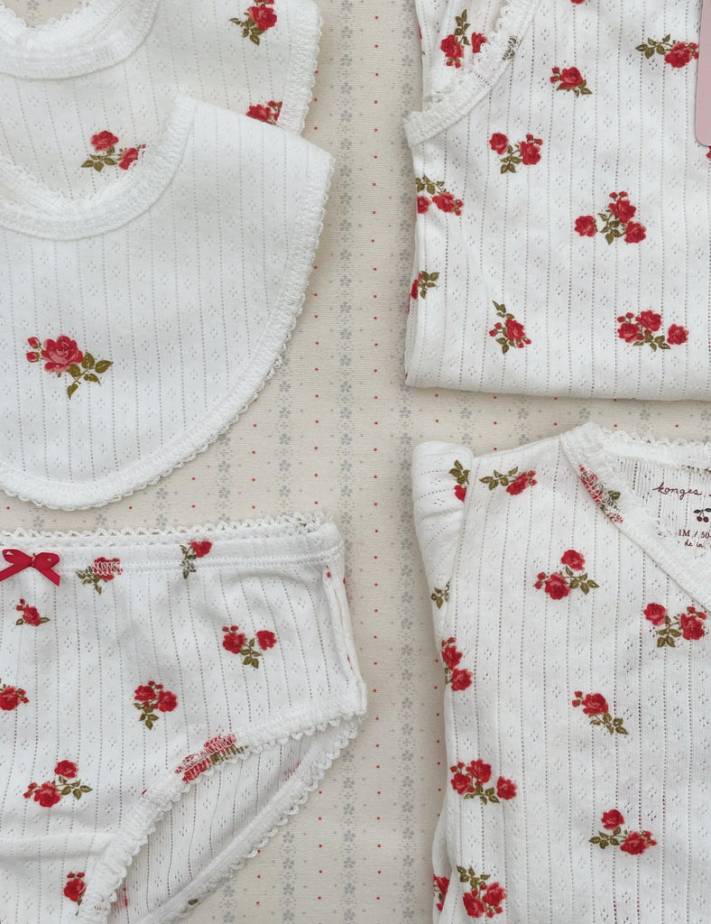 Image of Pointelle Minnie Legging in Rose Red